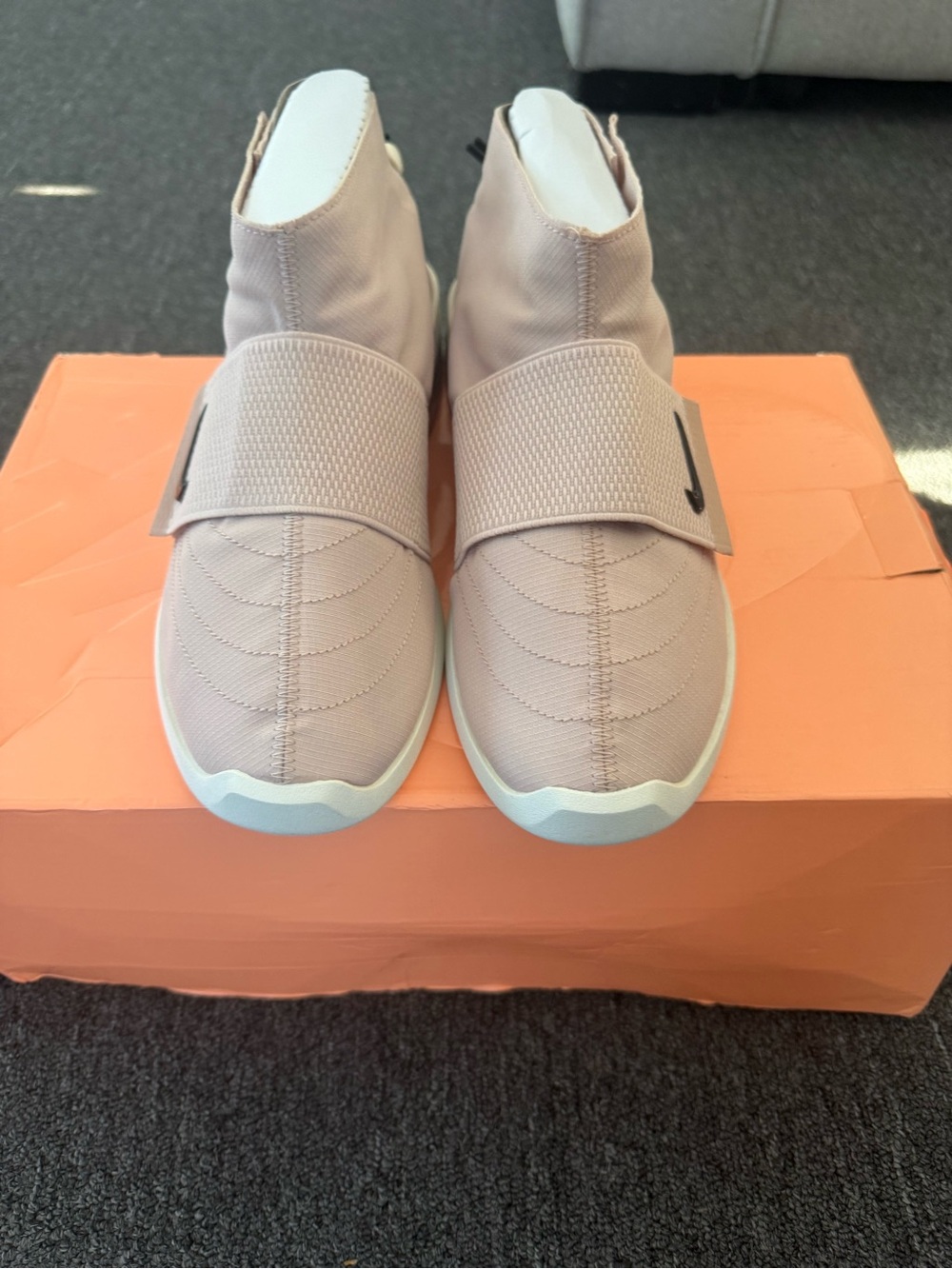 Nike High-Top Slip-On Sneakers in Light Pink and White